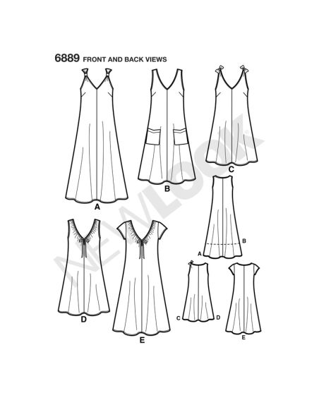 Patron New Look 6889 - Robe