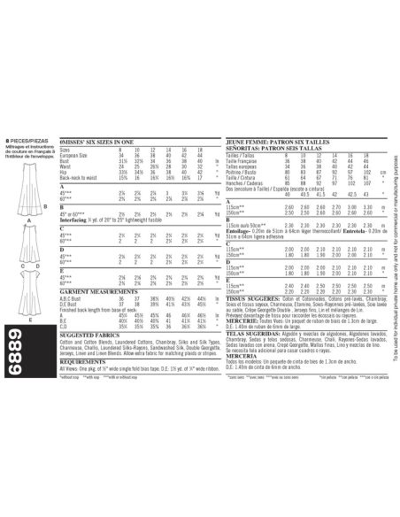 Patron New Look 6889 - Robe