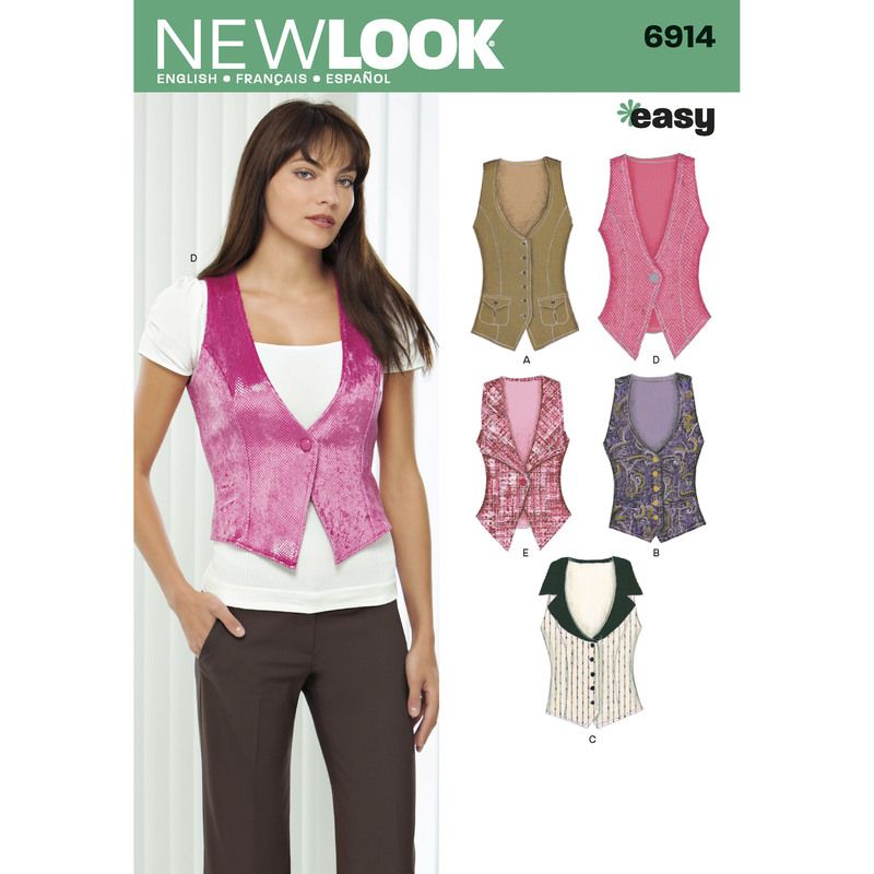 Patron New Look 6914 - Gilet barman