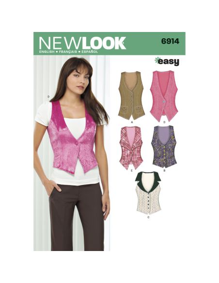 Patron New Look 6914 - Gilet barman