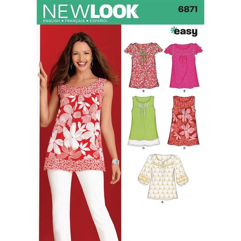 Patron New Look 6871 - Tee-Shirt, tunique