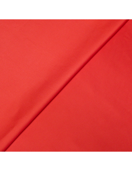 Satin coton & élasthanne - Corail