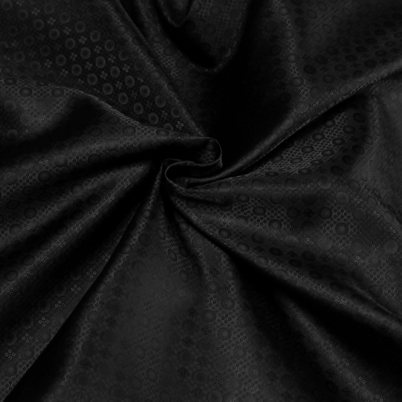 Doublure satin jacquard - Cercle noir