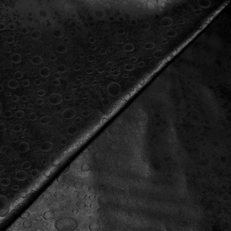 Doublure satin jacquard - Rond hétérogène noir