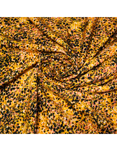 Étoffe 100% viscose - Tache orange