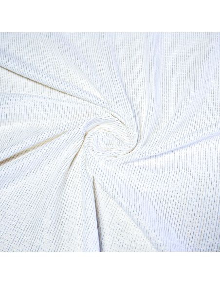 Double gaze rayure lurex - Blanc