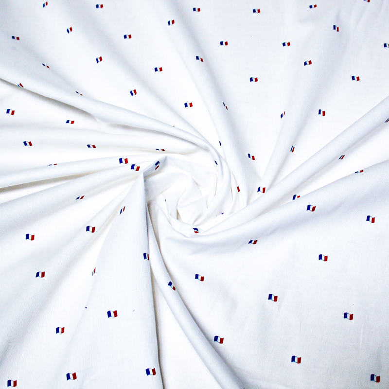 Piqué 100% coton milleraies - Drapeau français