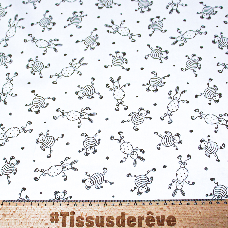 Piqué 100% coton milleraies - Doudou kaki