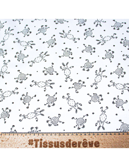 Piqué 100% coton milleraies - Doudou kaki