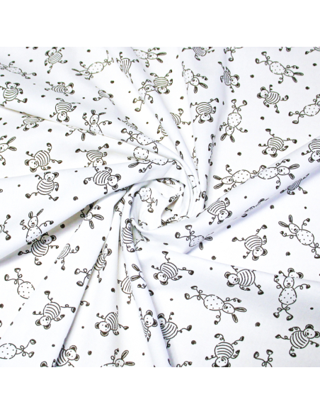 Piqué 100% coton milleraies - Doudou kaki