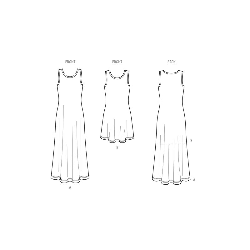 Patron New Look 6775 - Robe en tricot en deux longueurs