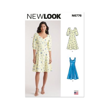 Patron New Look 6776 - Robe avec variations de manches