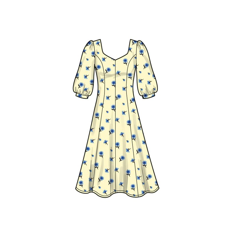 Patron New Look 6776 - Robe avec variations de manches