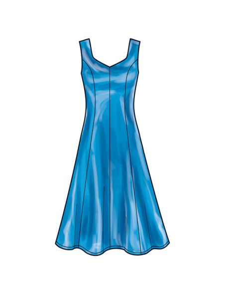 Patron New Look 6776 - Robe avec variations de manches