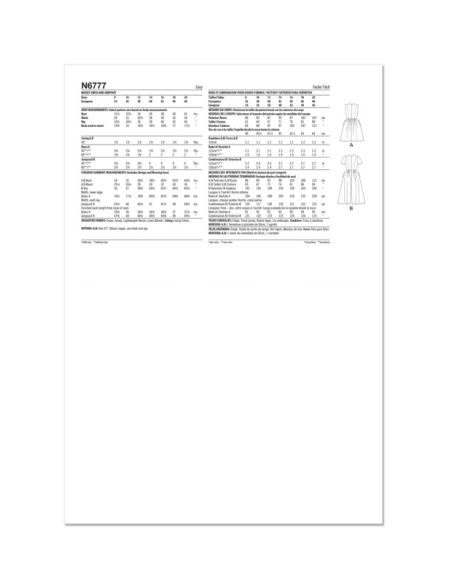 Patron New Look 6777 - Robe et combinaison