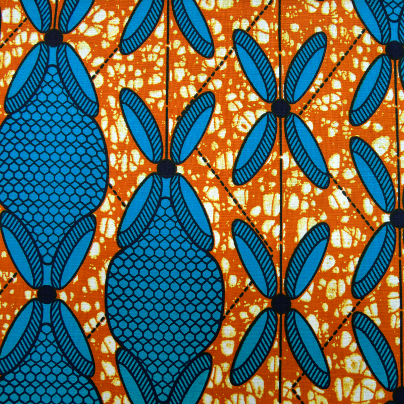 Tissu Africain Wax - écailles (coupon de 5,40 mètres)