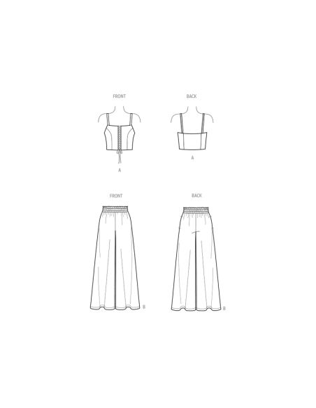 Patron New Look 6779 - Brassière et pantalon