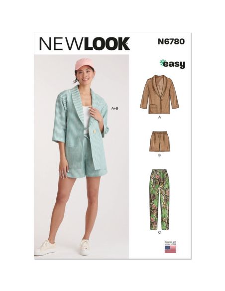Patron New Look 6780 - Veste, short et pantalon