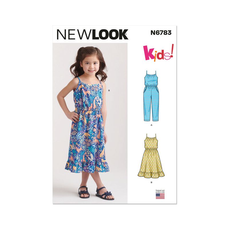 Patron New Look 6783 - Combinaison et robe d’été pour enfants