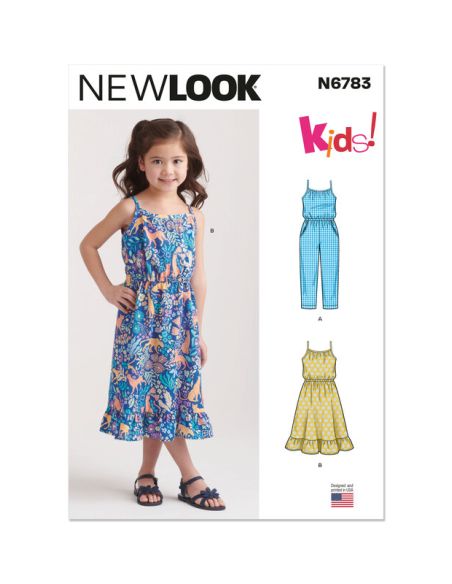 Patron New Look 6783 - Combinaison et robe d’été pour enfants