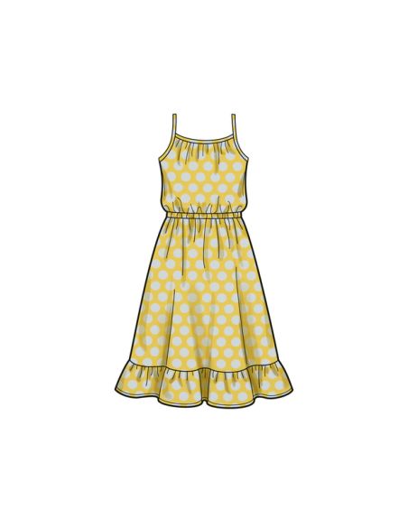 Patron New Look 6783 - Combinaison et robe d’été pour enfants