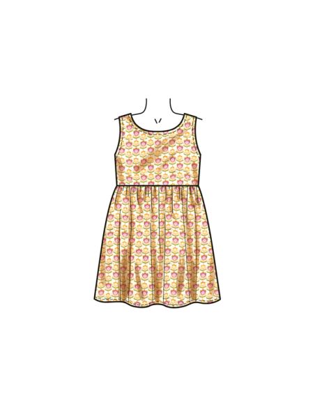 Patron New Look 6784 - Robes et barboteuse pour enfants