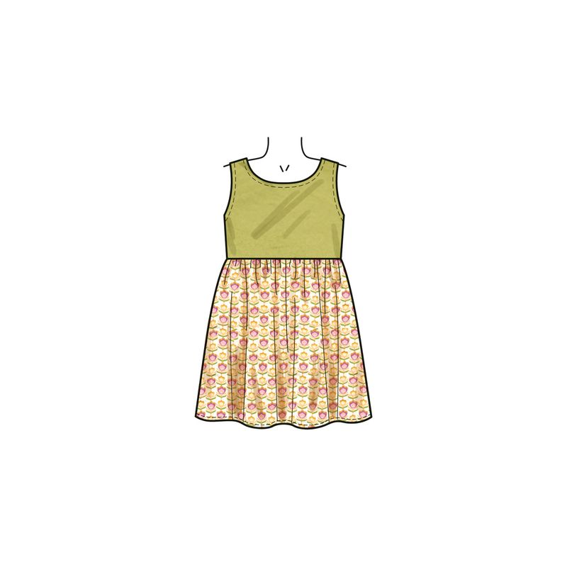 Patron New Look 6784 - Robes et barboteuse pour enfants