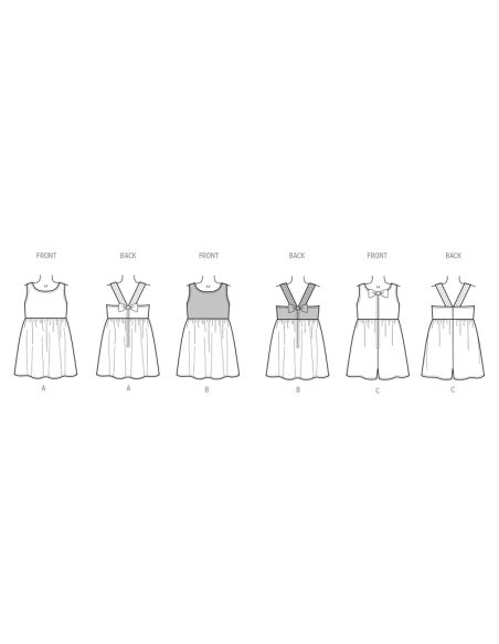 Patron New Look 6784 - Robes et barboteuse pour enfants