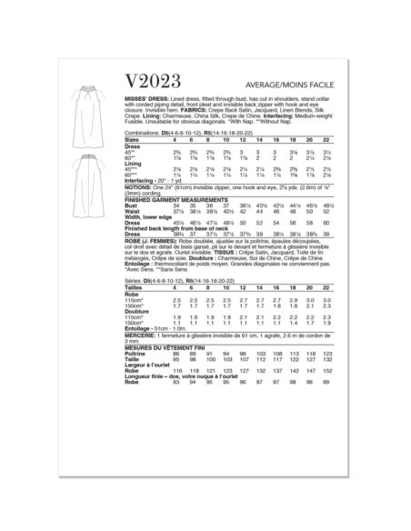 Patron Vogue 2023 D5 - Robe