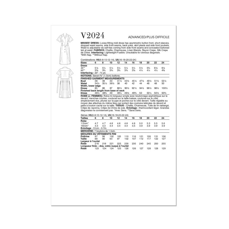 Patron Vogue 2024 H5 - Robe