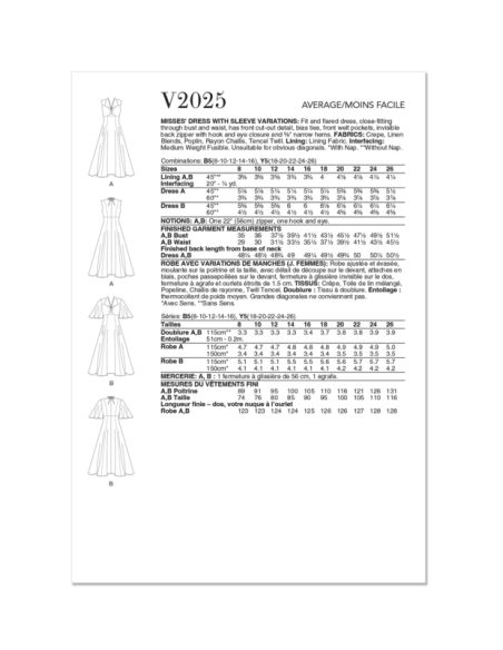 Patron Vogue 2025 B5 - Robe