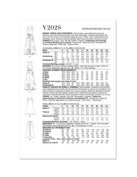 Patron Vogue 2028 H5 - Robe