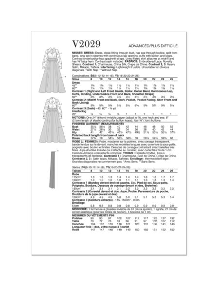 Patron Vogue 2029 B5 - Robe