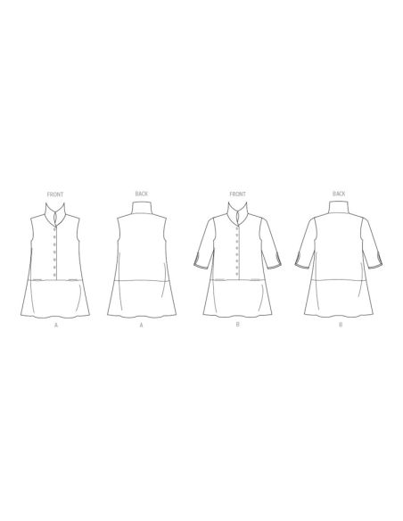 Patron Vogue 2030 B5 - Tunique trapèze