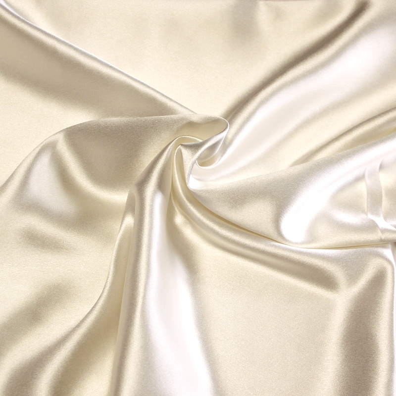 Crêpe envers satin 100% soie mariage - Blanc cassé