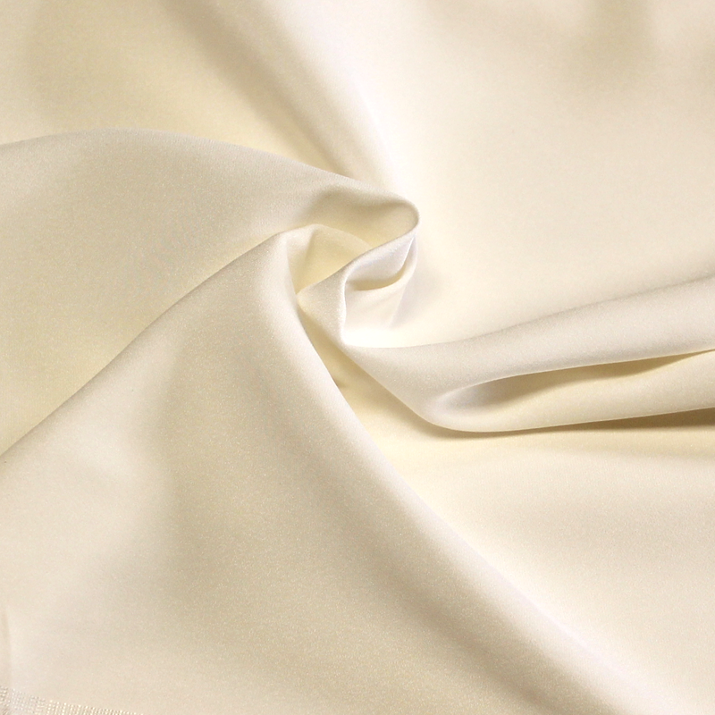 Crêpe envers satin 100% soie mariage - Blanc cassé