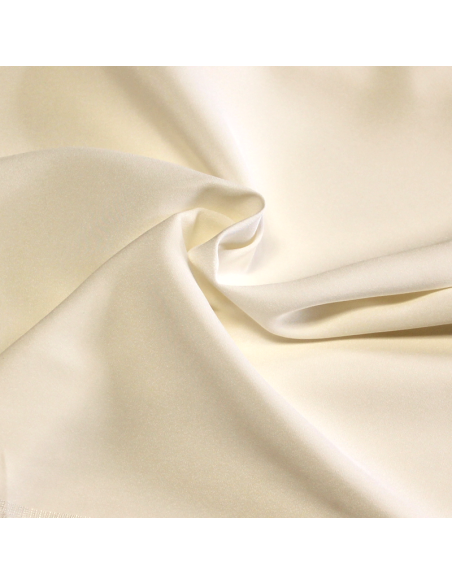 Crêpe envers satin 100% soie mariage - Blanc cassé