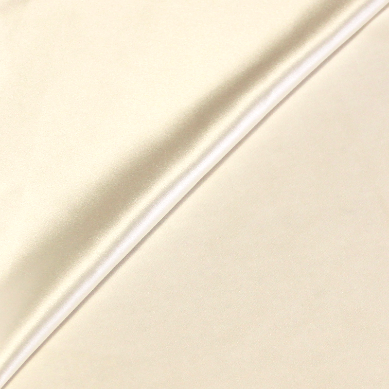 Crêpe envers satin 100% soie mariage - Blanc cassé