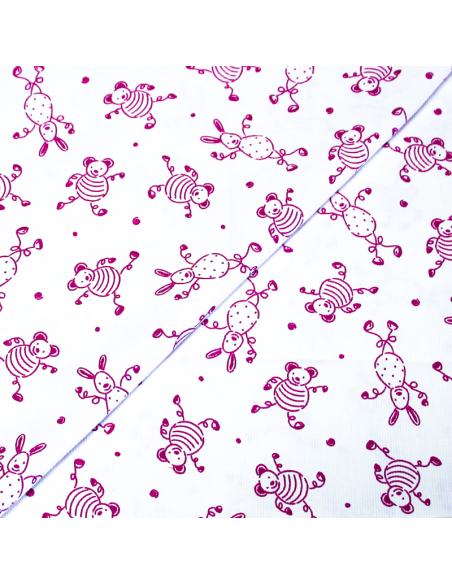 Piqué 100% coton milleraies - Doudou fushia