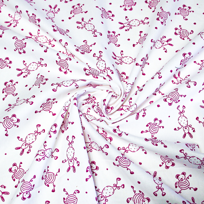 Piqué 100% coton milleraies - Doudou fushia