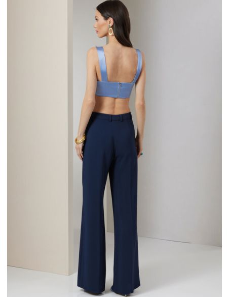 Patron Vogue 2037 B5 - Chemise, crop top et pantalon