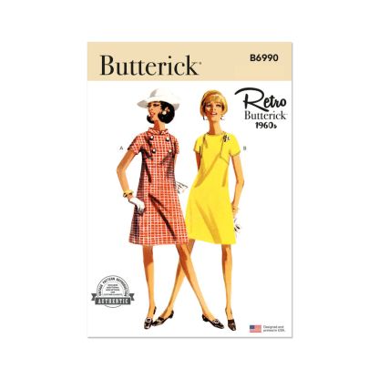Patron Butterick 6990/K5 - Robe une pièce Vintage Butterick des années 1960