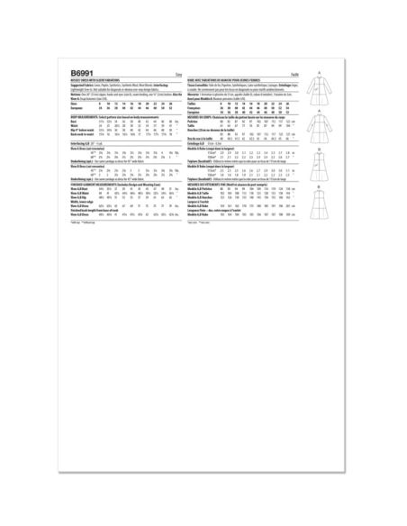 Patron Butterick 6991/K5 - Robe une pièce Vintage Butterick des années 1960