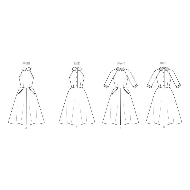 Patron Butterick 6992/D5 - Robe vintage des années 1950