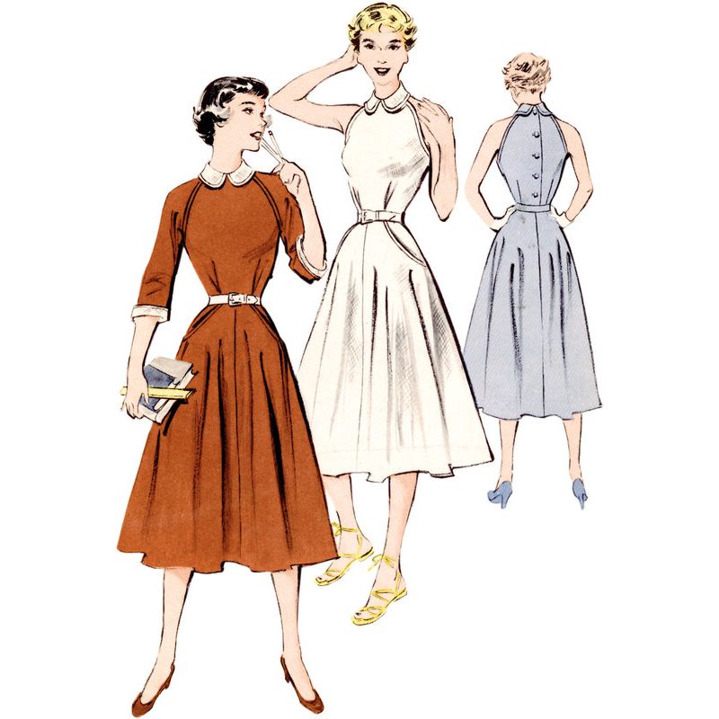 Patron Butterick 6992 R5 Robe vintage des annees 1950
