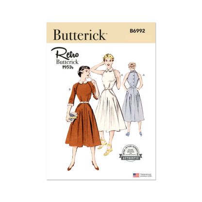 Patron Butterick 6992/D5 - Robe vintage des années 1950