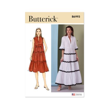 Patron Butterick 6993/K5 - Robes amples avec col montant