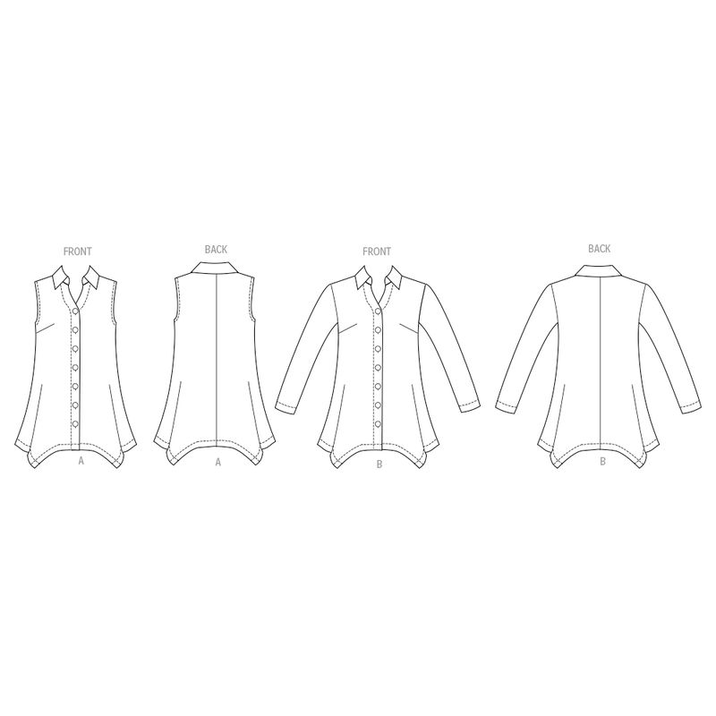 Patron Butterick 6997/AA - Hauts moulants en maille