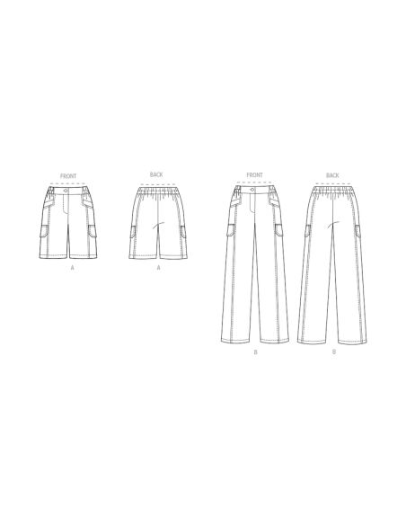 Patron Butterick 6998/K5 - Short ou pantalon