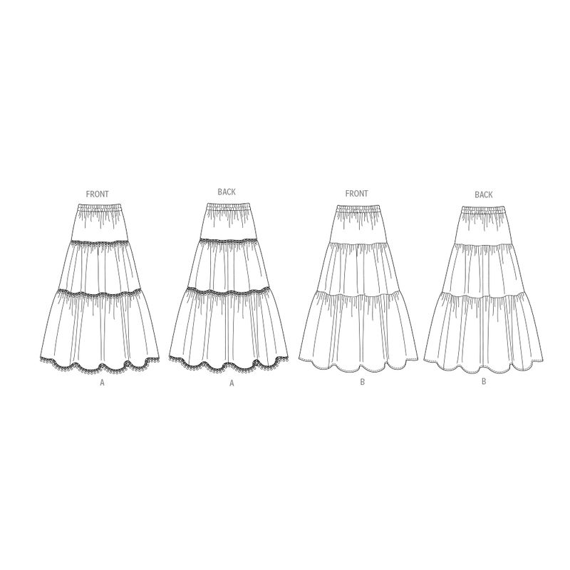 Patron Butterick 6999/K5 - Jupes amples